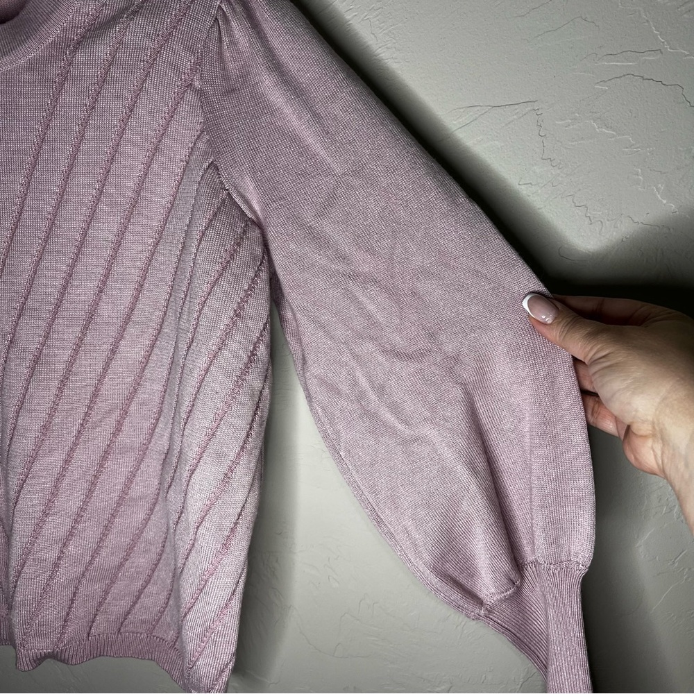 IO‎ Mauve Lantern Sleeves Sweater - Picture 4 of 9